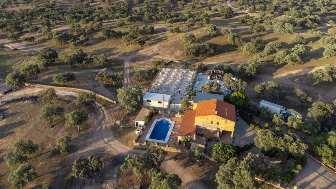 Vista aérea de la Casa Rural