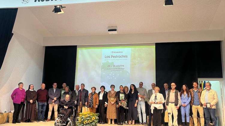 Los reconocidos en el I Encuentro de Los Pedroches en el acto final