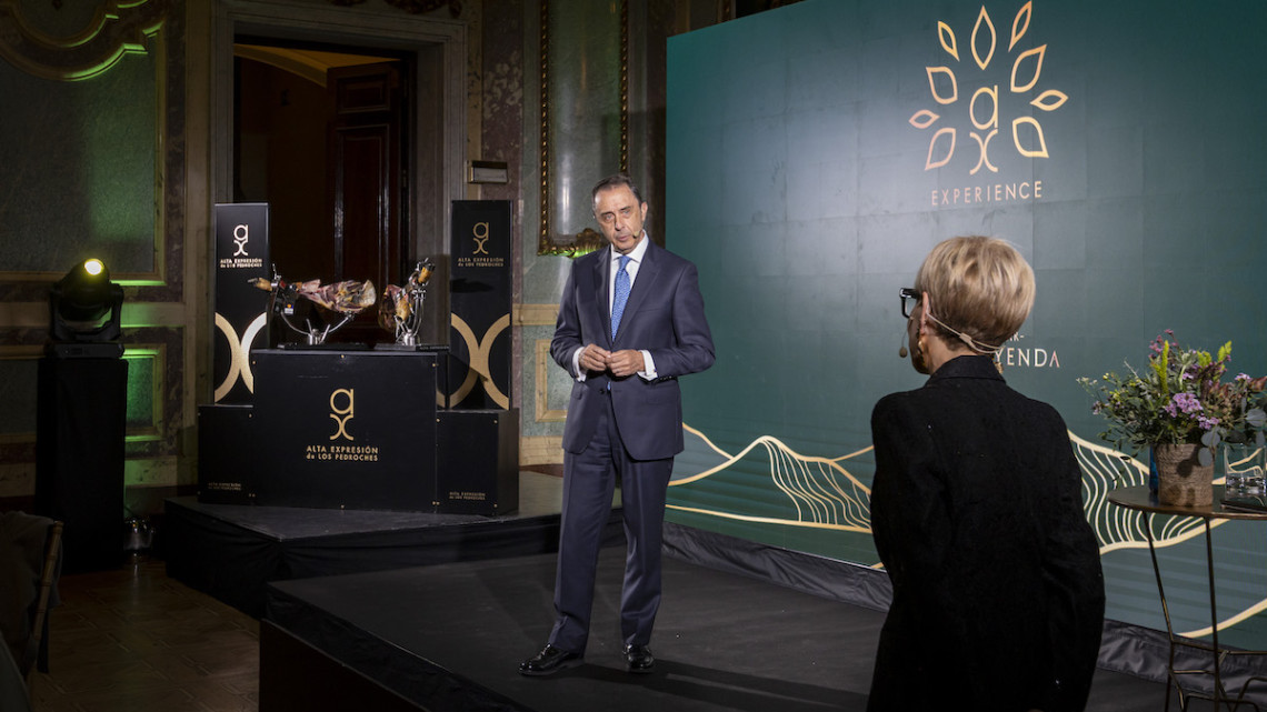 El presidente de Covap, Ricardo Delgado Vizcaíno, durante la presentación de la nueva colección Luxury