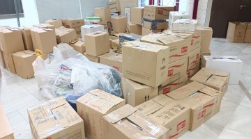 Material escolar recogido para los damnificados por la DANA