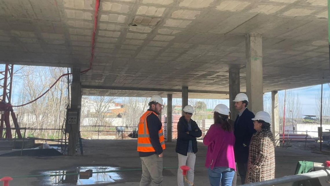 Visita a las obras del centro de salud de Villanueva de Córdoba. Foto: Ayuntamiento de Villanueva de Córdoba