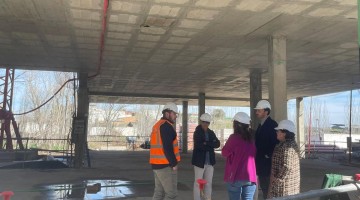 Visita a las obras del centro de salud de Villanueva de Córdoba. Foto: Ayuntamiento de Villanueva de Córdoba